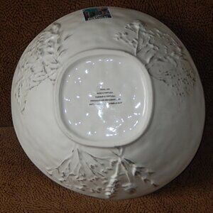 NOCAL LDA Portugal Large Pasta Veggies Serving Bowl 10.5” Embossed Rosemary NWT